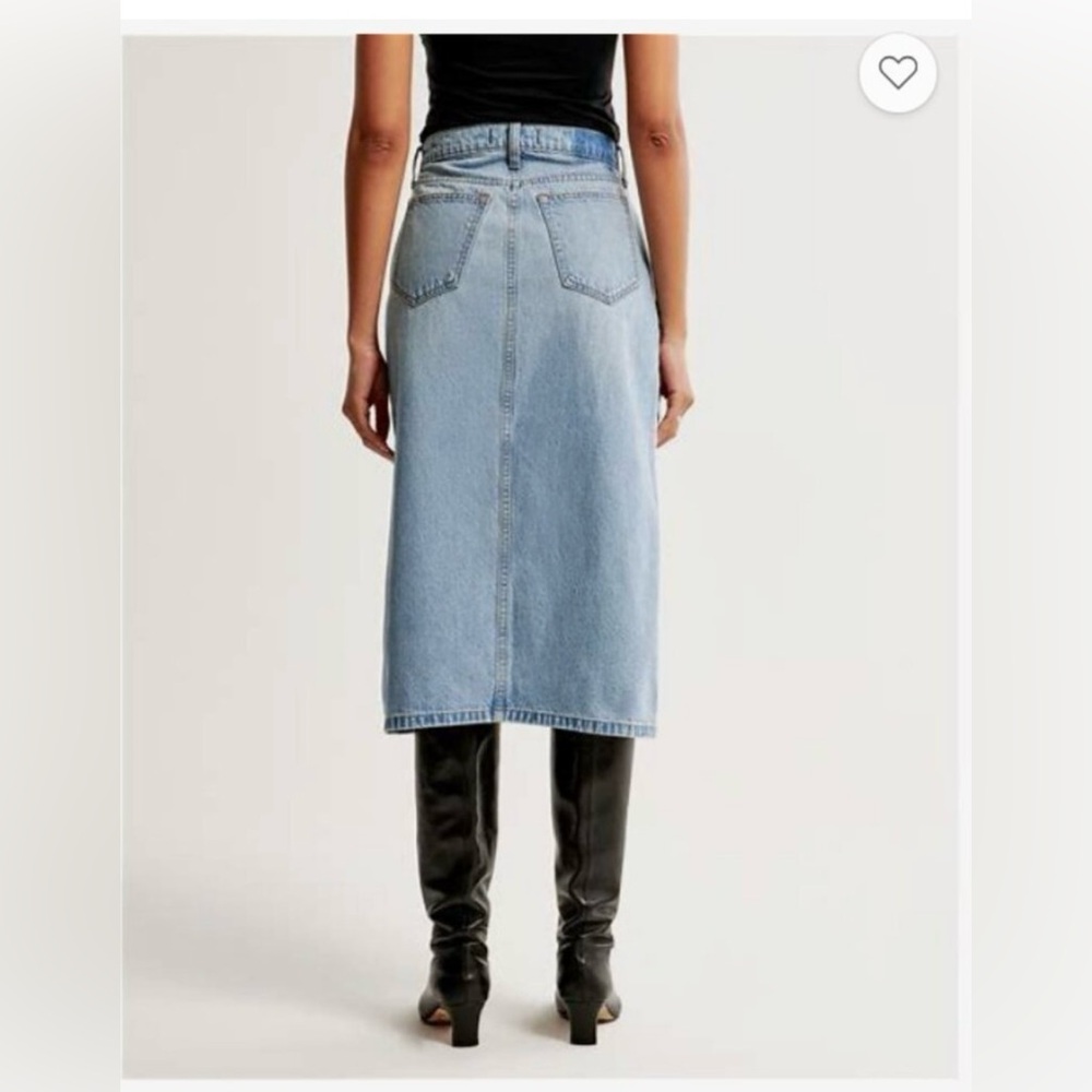 NWOT - Abercrombie midi Denim skirt - size 30 / US10 - Picture 3 of 9